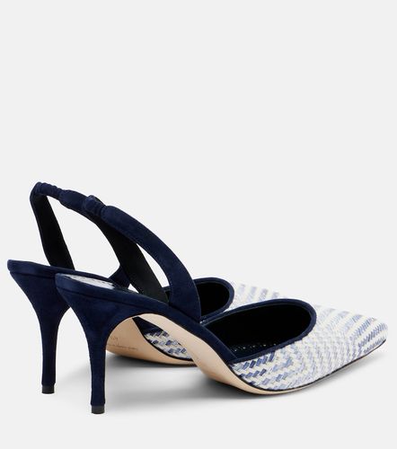 Carolyne 70 raffia slingback pumps - Manolo Blahnik - Modalova