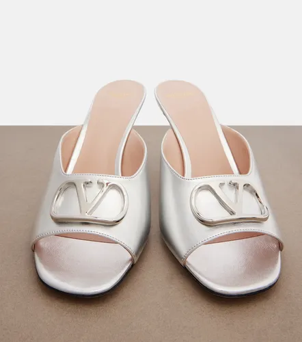 VLogo metallic leather mules - Valentino Garavani - Modalova