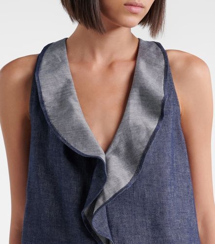 Fluid Denim ruffled crop top - Dorothee Schumacher - Modalova
