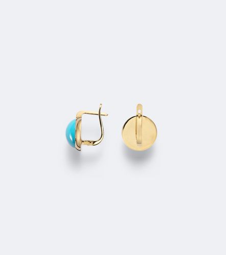Pendientes Blue Eye de oro de 14 ct con turquesa - Ileana Makri - Modalova