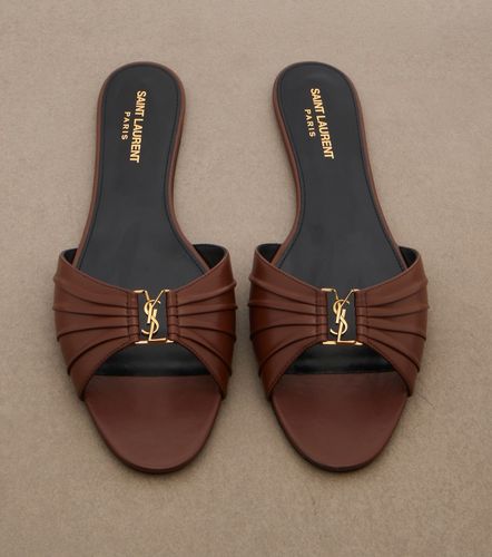 Babylone leather slides - Saint Laurent - Modalova