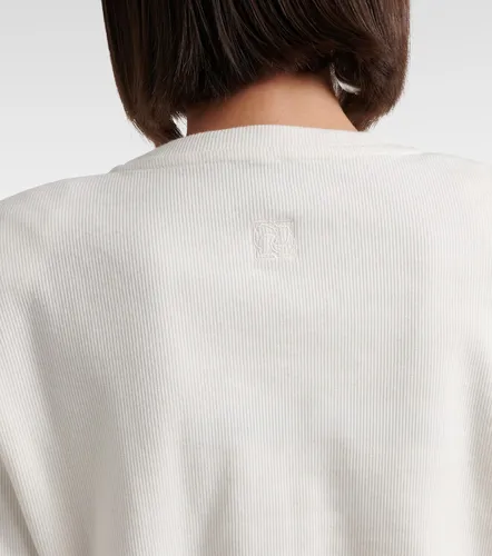 Cropped cotton-blend T-shirt - Magda Butrym - Modalova