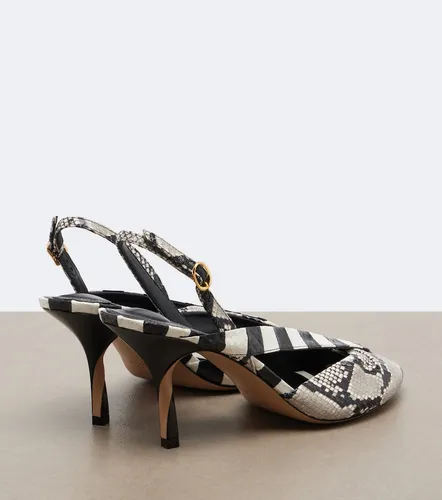 Poisson snake-effect leather slingbacks - Jacquemus - Modalova