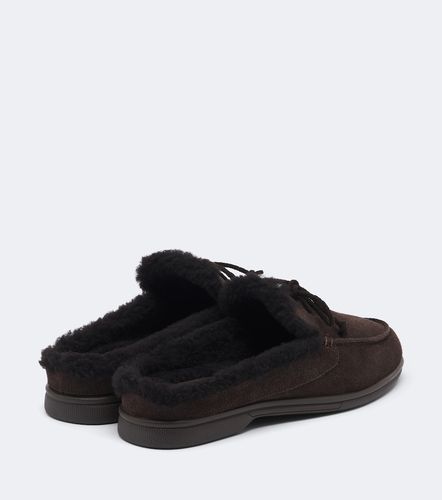 Mules in suede con shearling - Yves Salomon - Modalova
