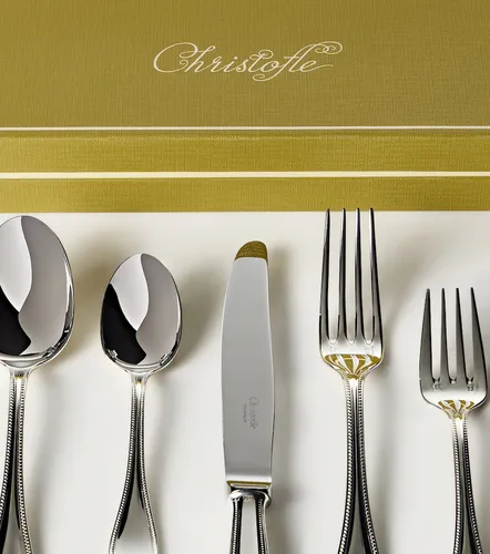 Cubertería de 5 piezas Perles bañada en plata - Christofle - Modalova
