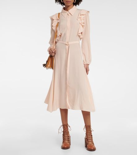 Chloé Abito chemisier in seta con ruches - Chloe - Modalova