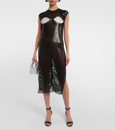Abito midi con cristalli e cut-out - Christopher Kane - Modalova