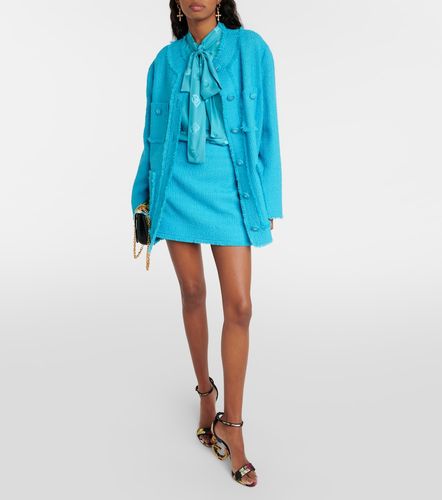 Fringed wool-blend tweed miniskirt - Dolce&Gabbana - Modalova
