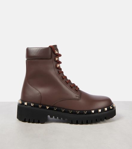 Botas de combate Rockstud de piel - Valentino Garavani - Modalova