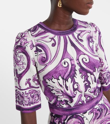 Miniabito Majolica in misto cotone - Dolce&Gabbana - Modalova