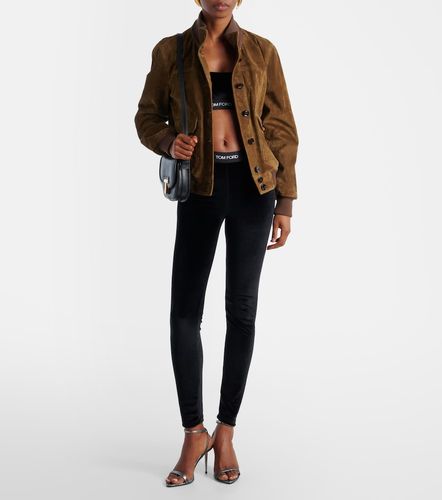 Leggings in velluto con logo - Tom Ford - Modalova