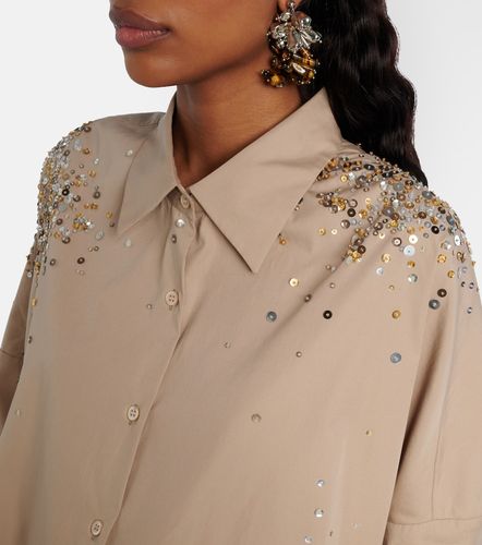 Camicia oversize in cotone con paillettes - Dries Van Noten - Modalova