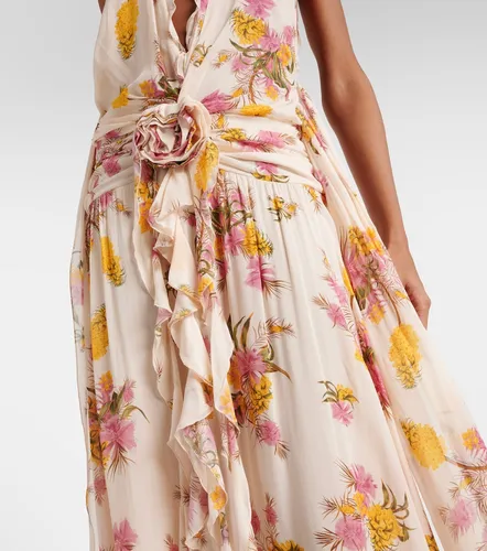 Floral ruffled georgette gown - Blumarine - Modalova