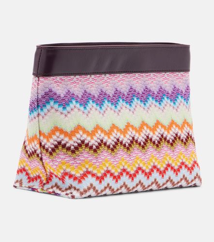 Clutch Large a zig zag con lamé e pelle - Missoni - Modalova