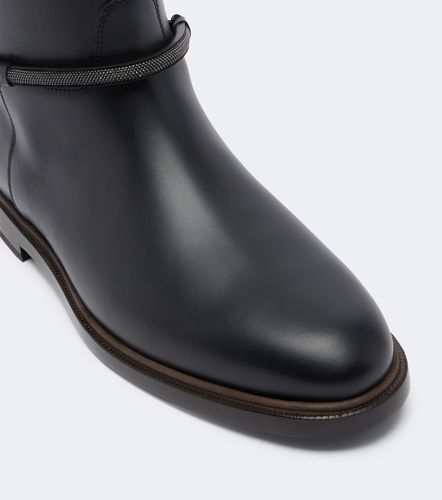Monili leather knee-high boots - Brunello Cucinelli - Modalova