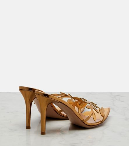 Flavia mirrored leather mules - Gianvito Rossi - Modalova