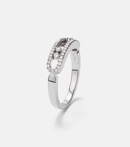 Baby Move 18kt white ring with diamonds - Messika - Modalova