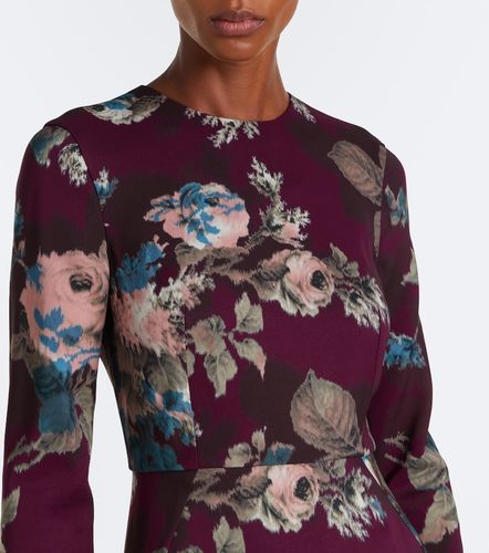 Abito midi in cady con stampa floreale - Erdem - Modalova