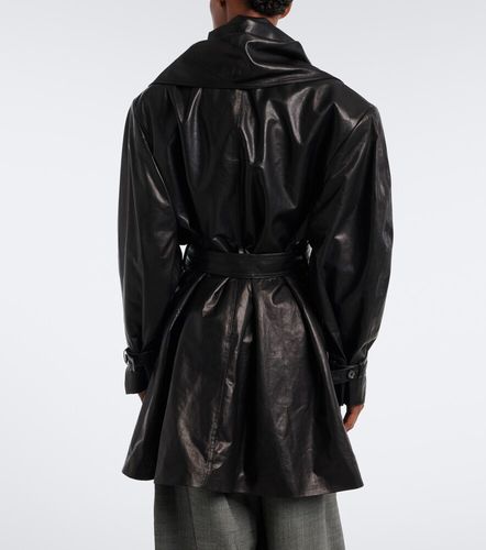 Belted draped leather jacket - Magda Butrym - Modalova