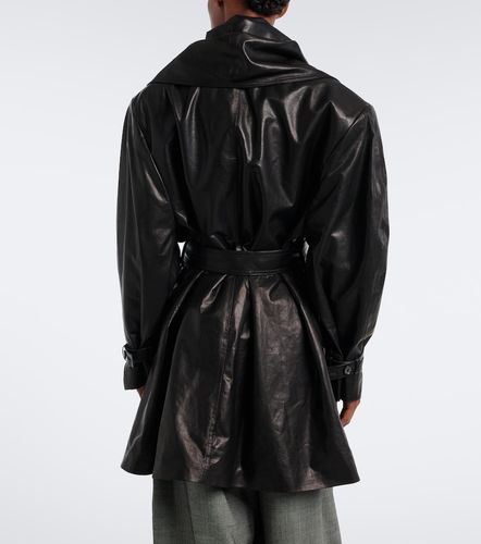 Belted draped leather jacket - Magda Butrym - Modalova