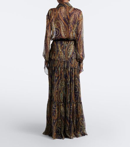 Falda larga de chifón en mezcla de seda con paisley - Etro - Modalova