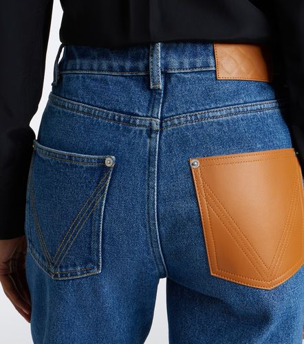 Mid-Rise Slim Jeans mit Leder - Bottega Veneta - Modalova