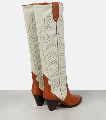 Liela leather and suede cowboy boots - Isabel Marant - Modalova