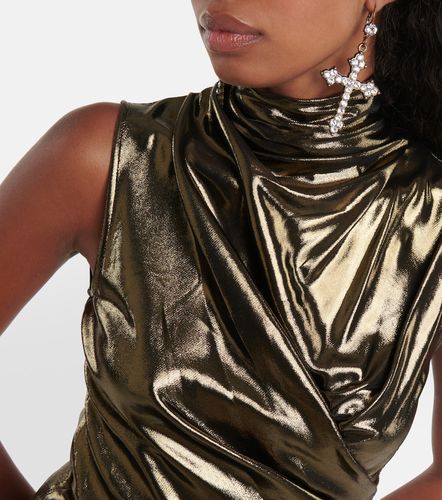 Blumarine Top metalizado drapeado - Blumarine - Modalova