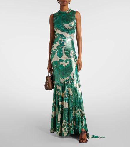 Vestido largo de lamé con espalda abierta - Etro - Modalova