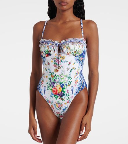 Embellished printed swimsuit - Camilla - Modalova