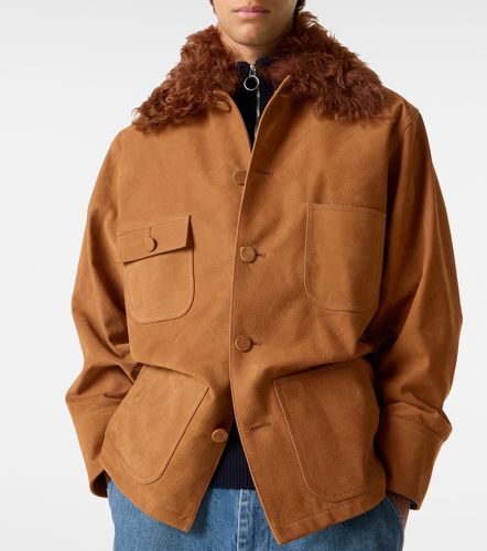 Shearling-trimmed suede field jacket - Plan C - Modalova