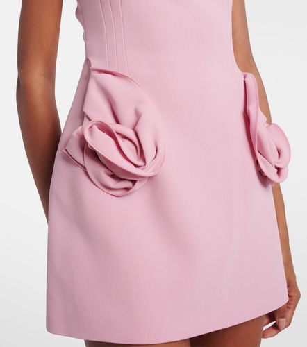 Floral-applique wool-blend minidress - Magda Butrym - Modalova