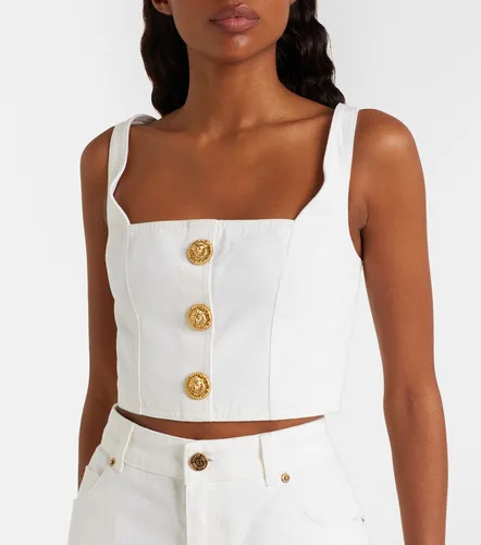 Balmain Denim crop top - Balmain - Modalova