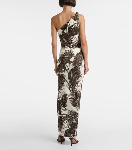 Vestido largo de jersey estampado - Oscar de la Renta - Modalova