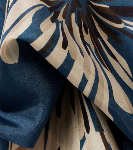 Sciarpa in twill di seta con stampa floreale - Brunello Cucinelli - Modalova