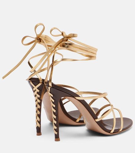 Sandalias de piel metalizada - Gianvito Rossi - Modalova