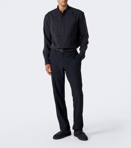 Waffle-knit straight pants - Giorgio Armani - Modalova