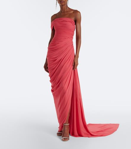 Off-Shoulder Robe aus Seidengeorgette - Oscar de la Renta - Modalova