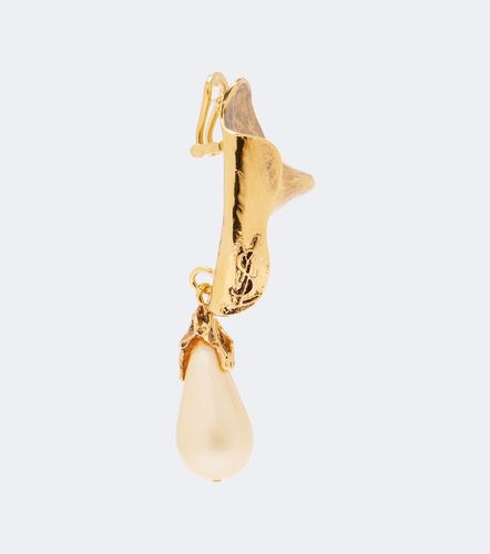 Orecchini a clip Cassandre con perle bijoux - Saint Laurent - Modalova