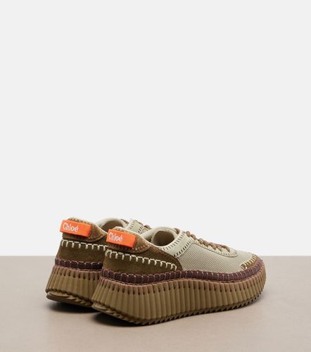 Nama leather-trimmed platform sneakers - Chloe - Modalova