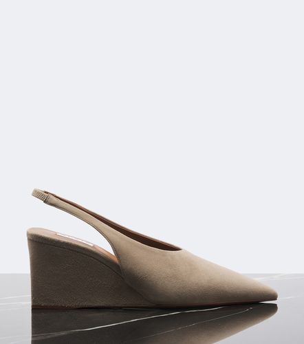 Alaïa Pumps slingback in suede con zeppa - Alaia - Modalova
