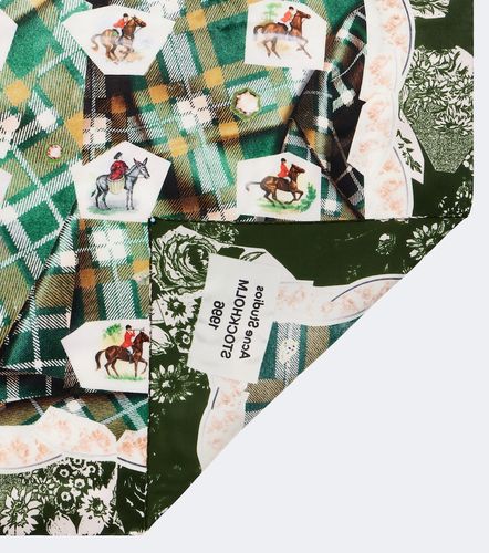 Foulard in raso di seta con stampa - Acne Studios - Modalova