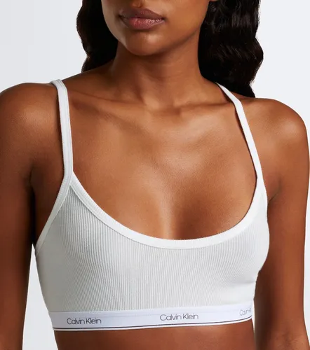 Sienna ribbed-knit cotton-blend bralette - Calvin Klein Collection - Modalova