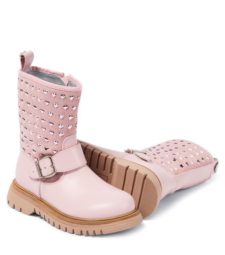 Monnalisa Botas de piel y ante - Monnalisa - Modalova