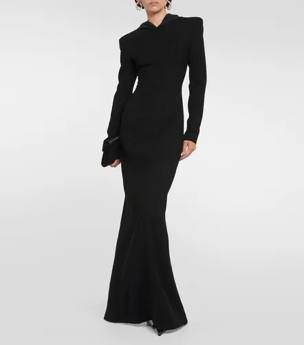 Mônot Vestido largo de crepé con capucha - Monot - Modalova