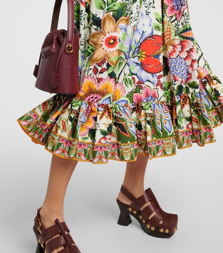 Gonna midi in cotone con stampa floreale - Etro - Modalova