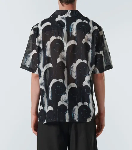 Camicia bowling in voile di cotone con stampa - Commas - Modalova
