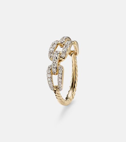 Stax Chain Link 18kt ring with diamonds - David Yurman - Modalova