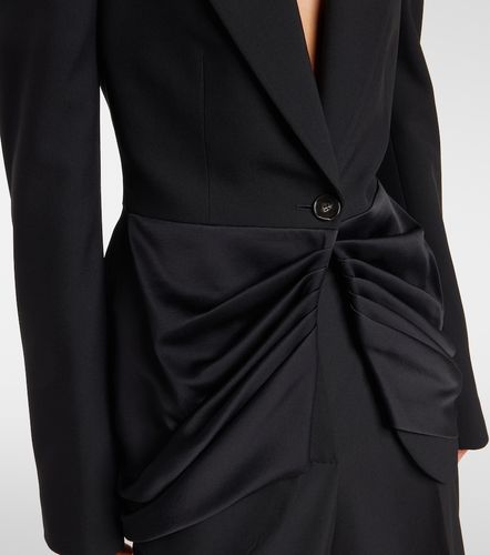 Draped satin-trimmed wool blazer - Stella McCartney - Modalova