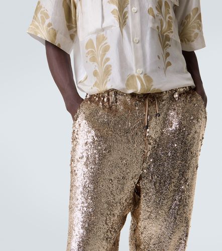 Sequined straight pants - Dries Van Noten - Modalova
